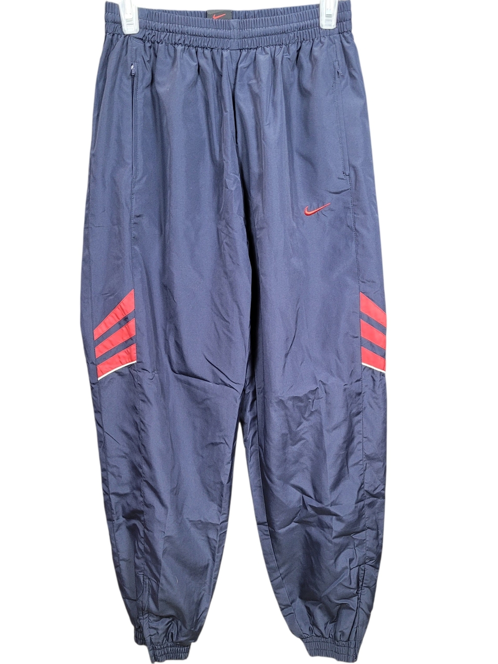 Nike Boys Navy Blue Red Long Windbreaker Jogger Pants Size Large